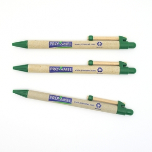 Storia gerecycled papier kogelpen met ronde clip